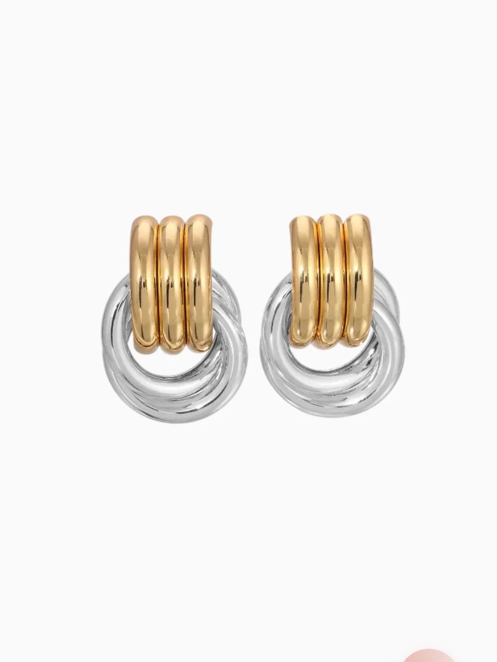 HEAVEN MAYHEM mini knot mixed metal earring
